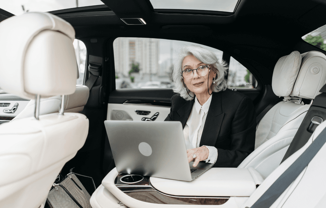 Employee booking a corporate ride from a business travel dashboard