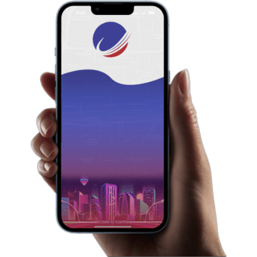 RideTEGO app on a phone